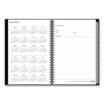 Blue Sky® Enterprise Monthly Planner, Enterprise Formatting, 11.88 X 7.88, Black Cover, 12-month (jan To Dec): 2022 freeshipping - TVN Wholesale